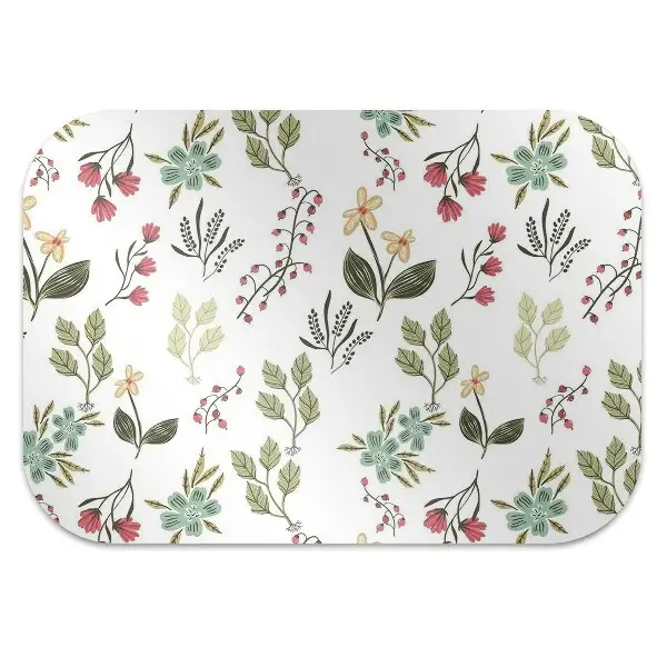 Alfombra para silla de escritorio Bayas y flores