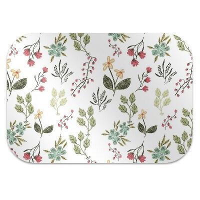 Alfombra para silla de escritorio Bayas y flores