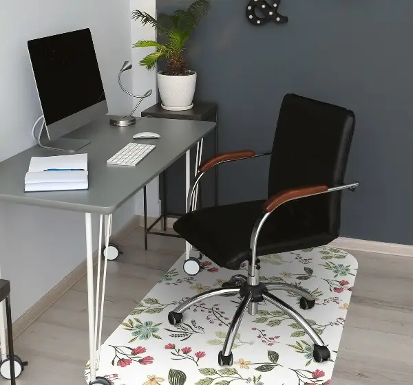 Alfombra para silla de escritorio Bayas y flores