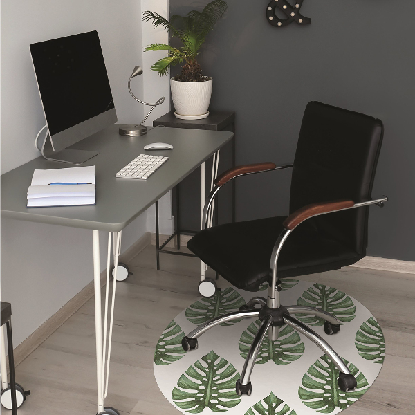 Alfombra para silla de escritorio Hojas