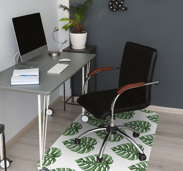 Alfombra para silla de escritorio Hojas