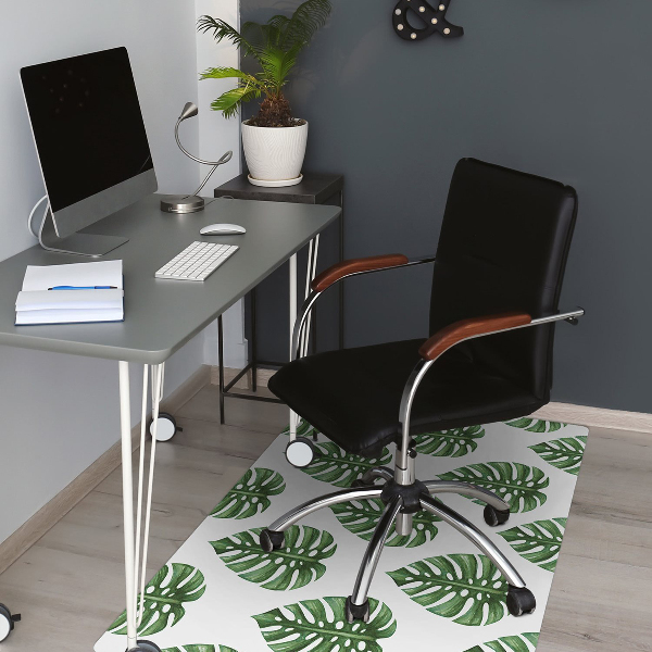 Alfombra para silla de escritorio Hojas