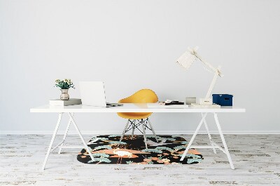 Alfombra silla ordenador Sombreros pintados