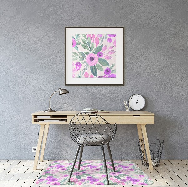 Alfombra silla ordenador Patrón floral