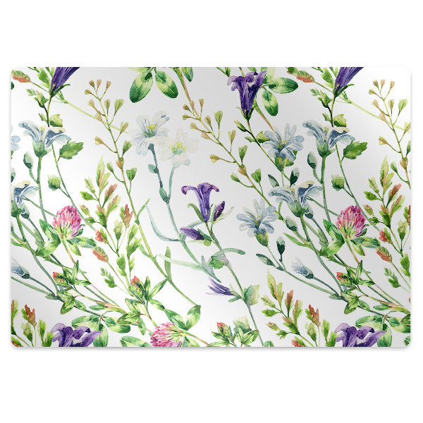Alfombra silla ordenador Flores de campo
