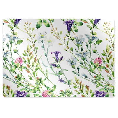 Alfombra silla ordenador Flores de campo