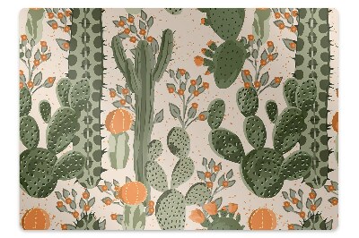 Alfombra silla ordenador Cactus naranja