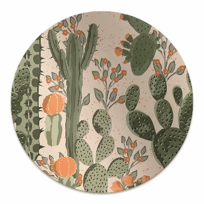 Alfombra silla ordenador Cactus naranja