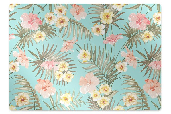 Alfombra para silla de escritorio Flores pastel
