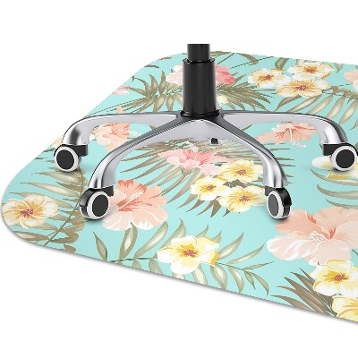 Alfombra para silla de escritorio Flores pastel