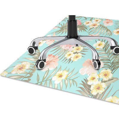 Alfombra para silla de escritorio Flores pastel
