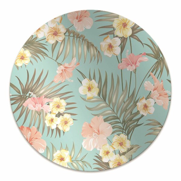 Alfombra para silla de escritorio Flores pastel
