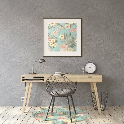 Alfombra para silla de escritorio Flores pastel