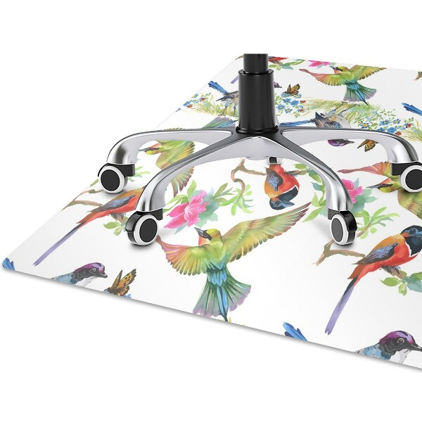 Alfombra silla ordenador Pájaros coloridos