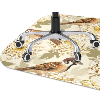 Alfombra para silla de escritorio Pájaros dorados