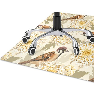 Alfombra para silla de escritorio Pájaros dorados