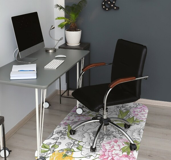 Alfombra para silla de escritorio Aves