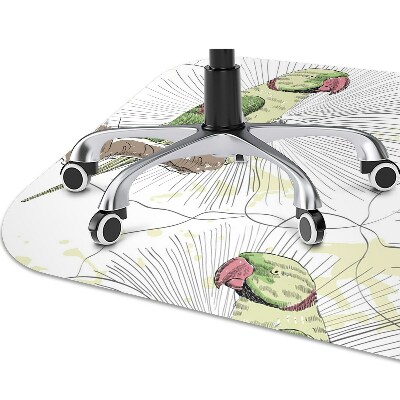 Alfombrilla para silla de escritorio Loros verdes