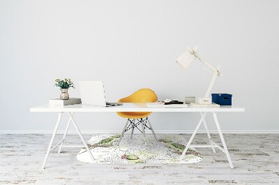 Alfombrilla para silla de escritorio Loros verdes