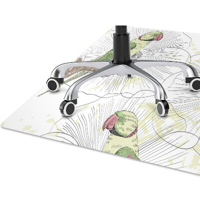 Alfombrilla para silla de escritorio Loros verdes
