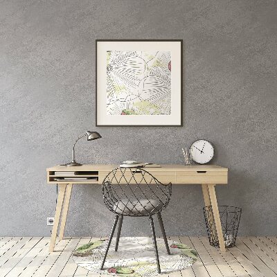 Alfombrilla para silla de escritorio Loros verdes