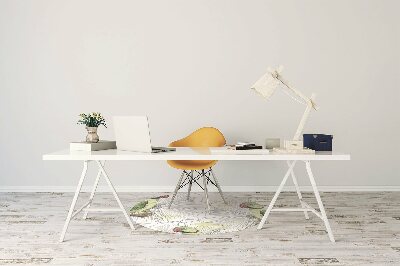 Alfombrilla para silla de escritorio Loros verdes