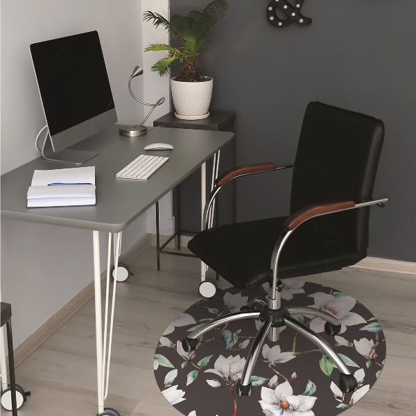 Alfombra para silla de escritorio Flores pintadas
