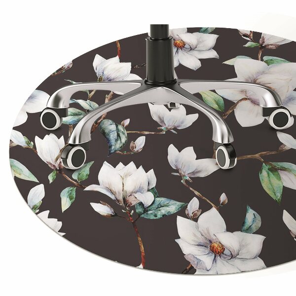 Alfombra para silla de escritorio Flores pintadas