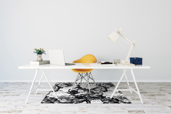 Alfombra para silla de escritorio Rosas negras