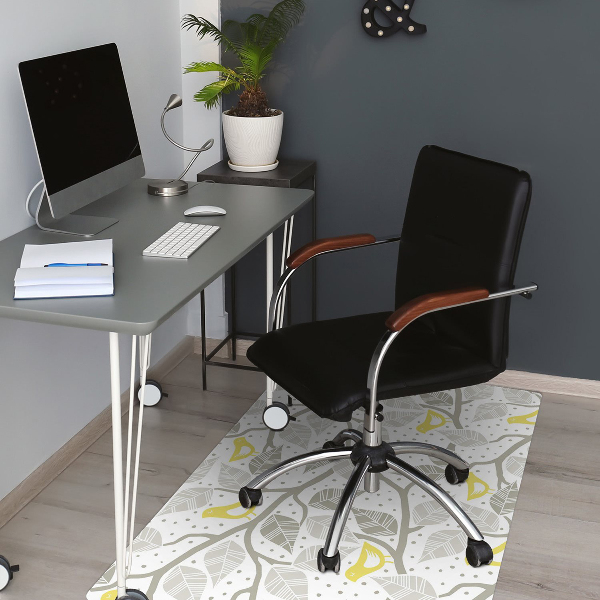 Alfombra para silla de escritorio Aves