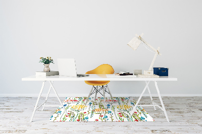Alfombra para silla de escritorio Prado colorido