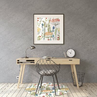 Alfombra para silla de escritorio Prado colorido