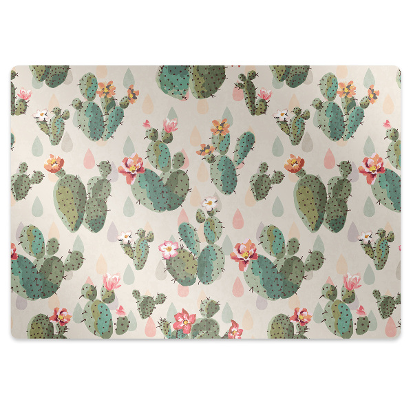 Alfombra silla ordenador Cactus