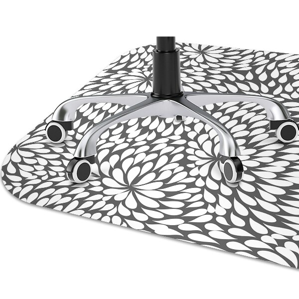 Alfombra silla ordenador Flor negra