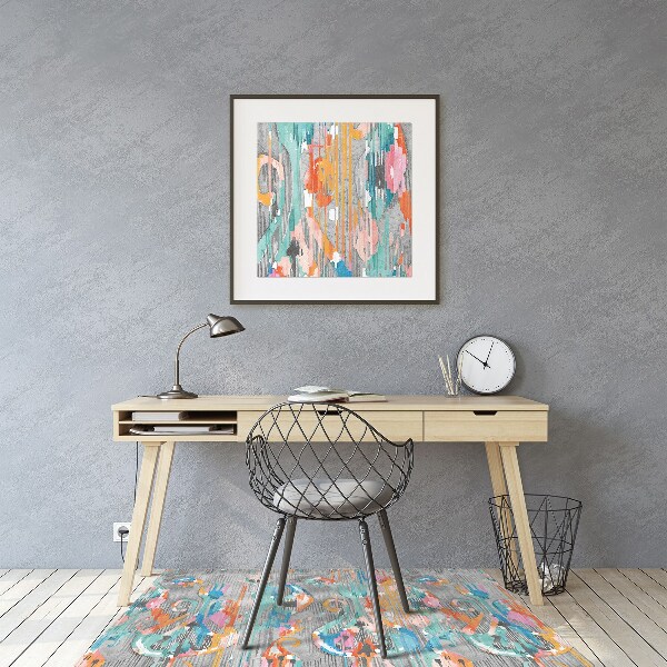Alfombra silla ordenador Pintada