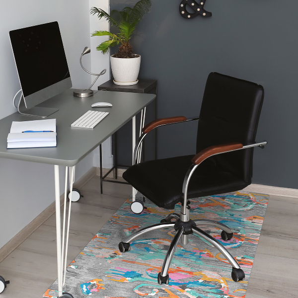 Alfombra silla ordenador Pintada