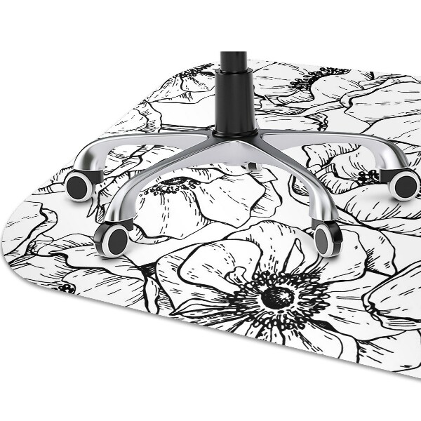 Alfombra silla ordenador Floral