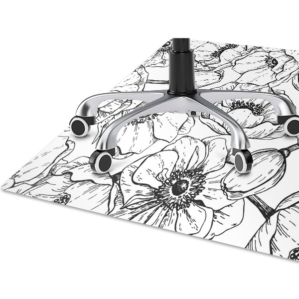 Alfombra silla ordenador Floral