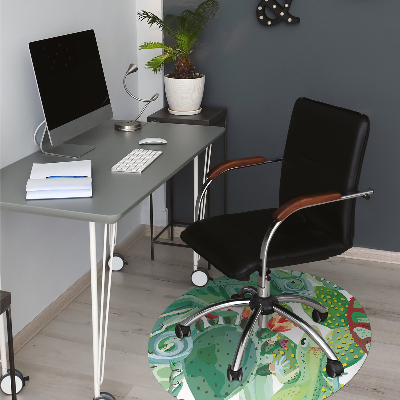 Alfombra para silla de escritorio Camaleones
