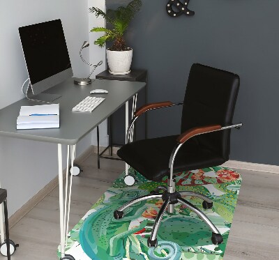 Alfombra para silla de escritorio Camaleones