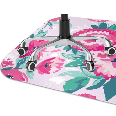 Alfombrilla para silla de escritorio Flores