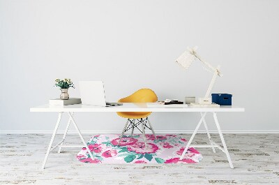 Alfombrilla para silla de escritorio Flores