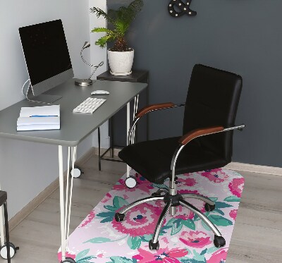 Alfombrilla para silla de escritorio Flores