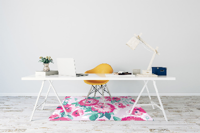 Alfombrilla para silla de escritorio Flores