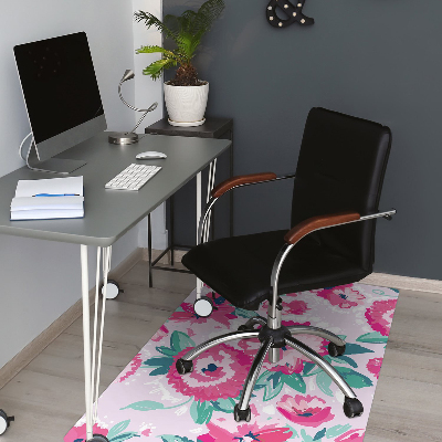 Alfombrilla para silla de escritorio Flores