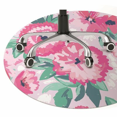 Alfombrilla para silla de escritorio Flores