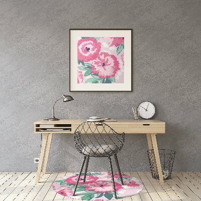 Alfombrilla para silla de escritorio Flores