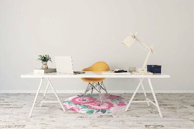 Alfombrilla para silla de escritorio Flores