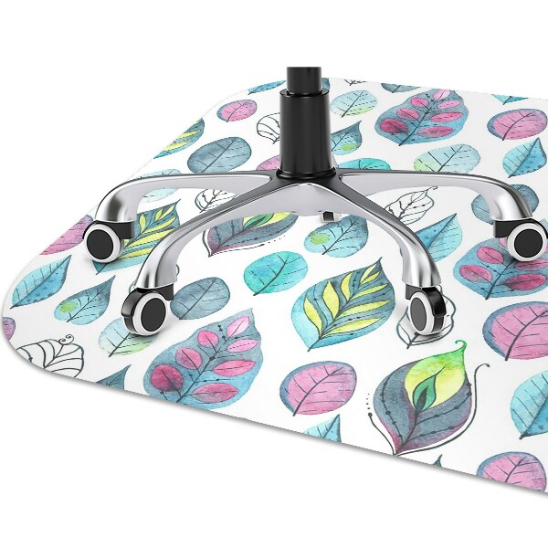 Alfombrilla para silla de escritorio Hojas de dibujos animados