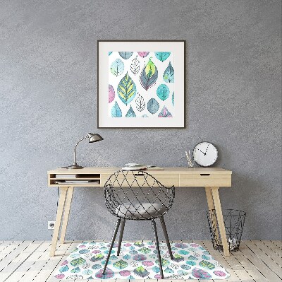Alfombrilla para silla de escritorio Hojas de dibujos animados